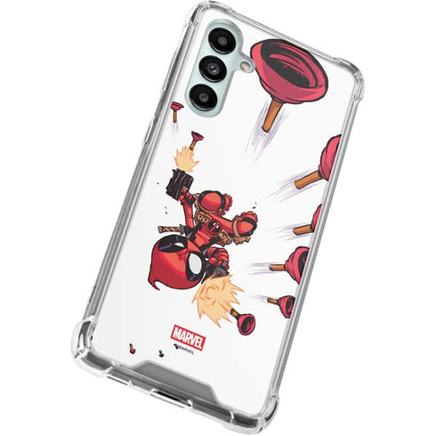 Marvel Deadpool Babypool Shooting Galaxy A16 5G Clear Case