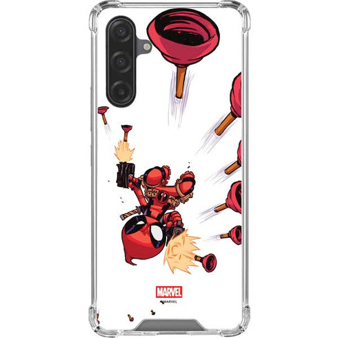Marvel Deadpool Babypool Shooting Galaxy A17 Clear Case