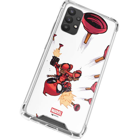 Marvel Deadpool Babypool Shooting Galaxy A32 5G Clear Case