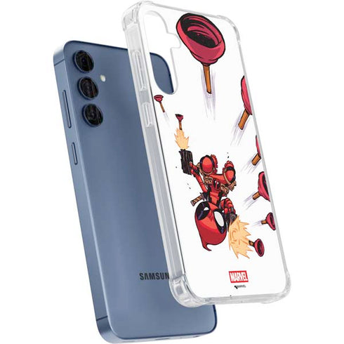 Marvel Deadpool Babypool Shooting Galaxy A35 5G Clear Case