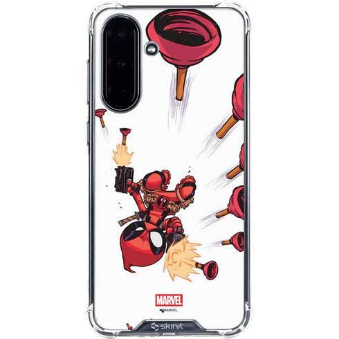 Marvel Deadpool Babypool Shooting Galaxy A36 5G Clear Case