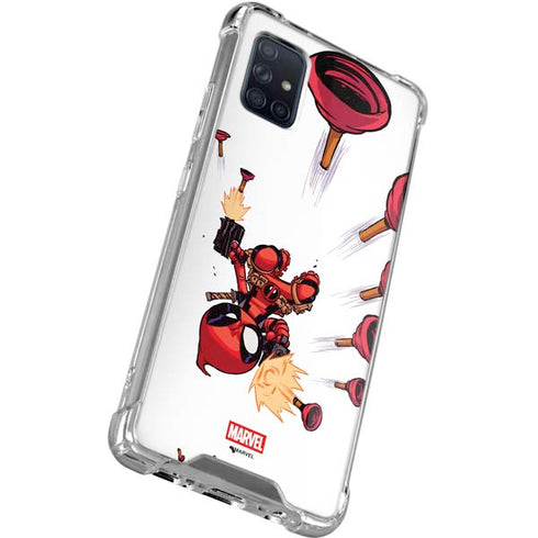 Marvel Deadpool Babypool Shooting Galaxy A71 5G Clear Case