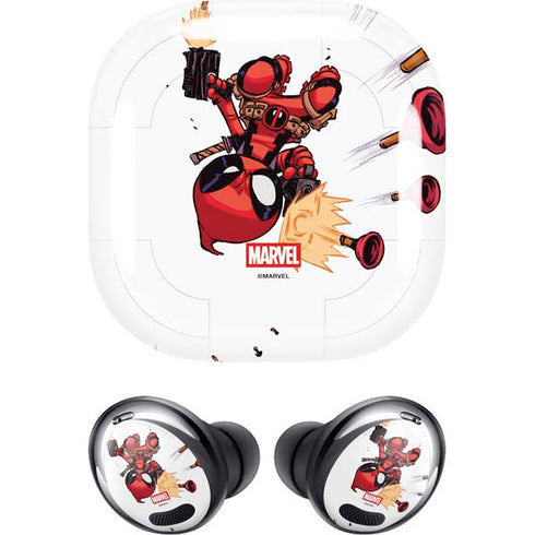 Marvel Deadpool Babypool Shooting Galaxy Buds Pro Skin