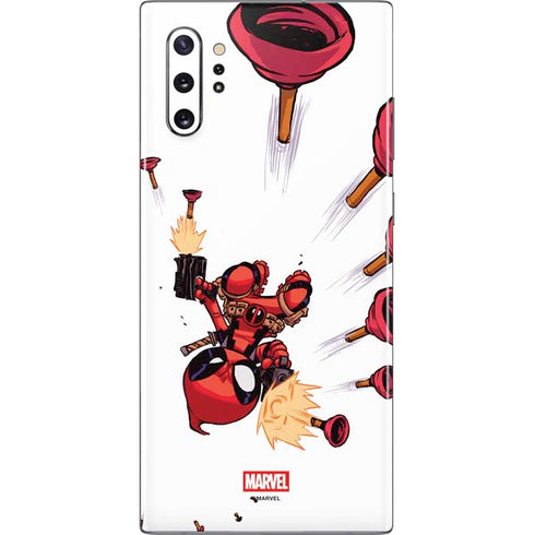 Marvel Deadpool Babypool Shooting Galaxy Note 10 Plus Skin