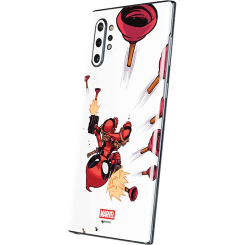Marvel Deadpool Babypool Shooting Galaxy Note 10 Plus Skin