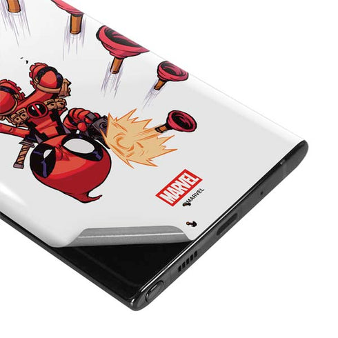 Marvel Deadpool Babypool Shooting Galaxy Note 10 Plus Skin