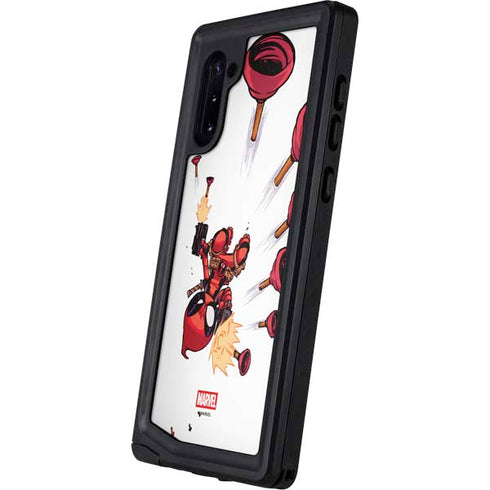 Marvel Deadpool Babypool Shooting Galaxy Note 10 Waterproof Case