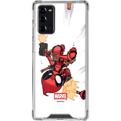 Marvel Deadpool Babypool Shooting Galaxy Note20 5G Clear Case