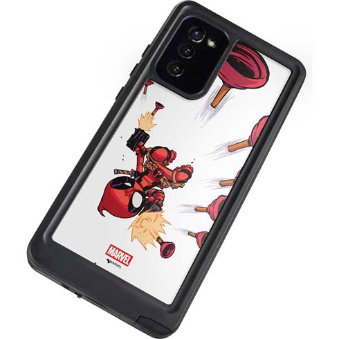 Marvel Deadpool Babypool Shooting Galaxy Note20 5G Waterproof Case