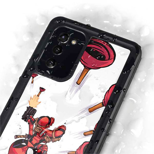 Marvel Deadpool Babypool Shooting Galaxy Note20 5G Waterproof Case