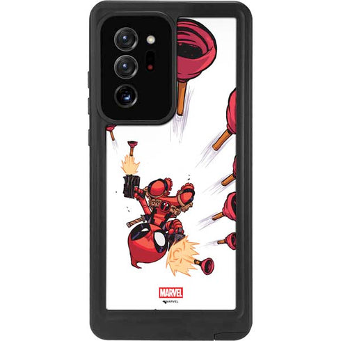 Marvel Deadpool Babypool Shooting Galaxy Note20 Ultra 5G Waterproof Case