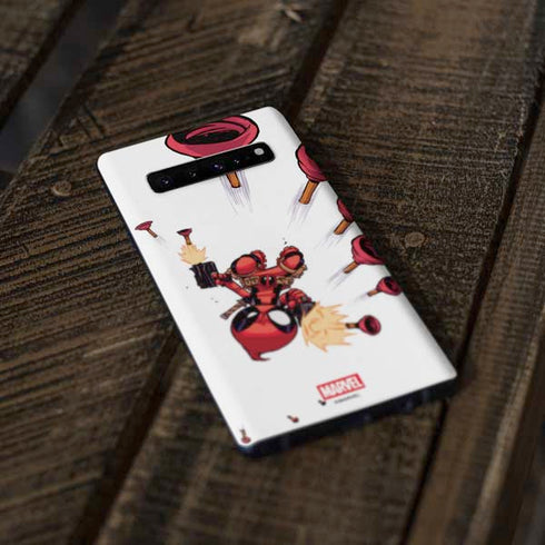Marvel Deadpool Babypool Shooting Galaxy S10 Plus Skin
