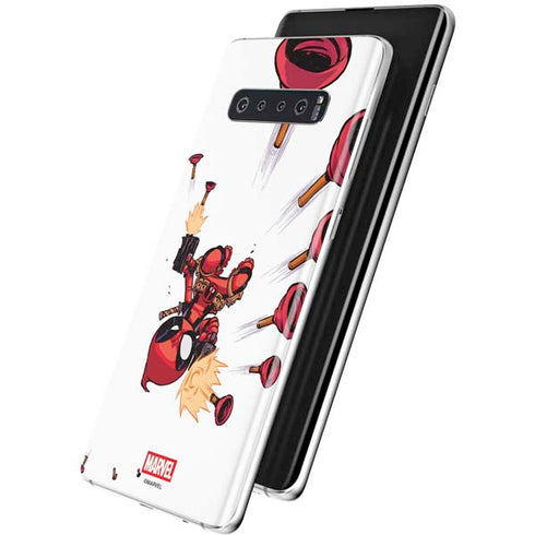 Marvel Deadpool Babypool Shooting Galaxy S10 Skin