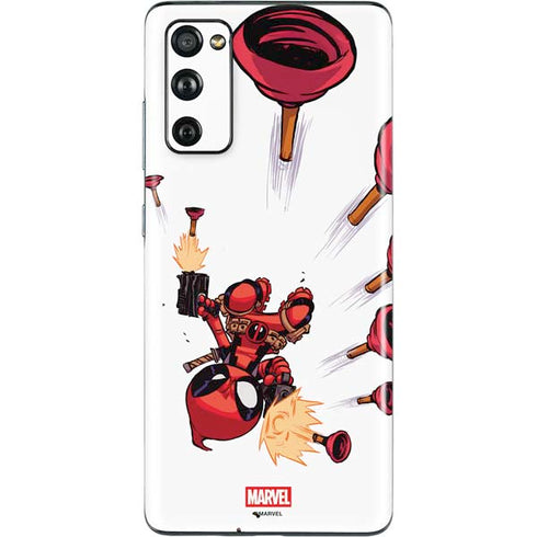 Marvel Deadpool Babypool Shooting Galaxy S20 Fan Edition Skin