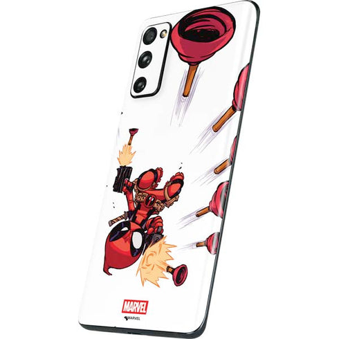 Marvel Deadpool Babypool Shooting Galaxy S20 Fan Edition Skin