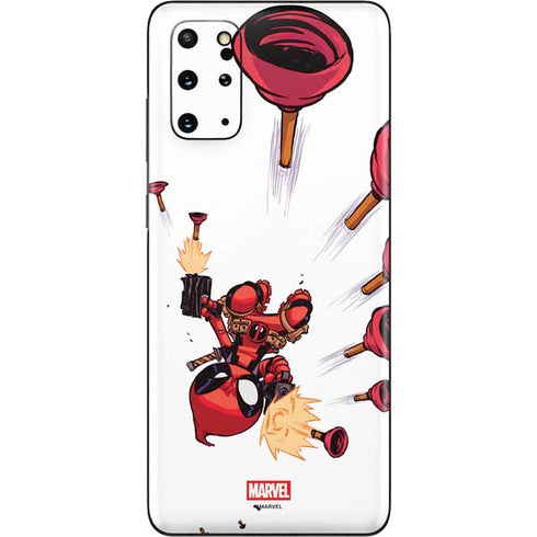 Marvel Deadpool Babypool Shooting Galaxy S20 Plus Skin