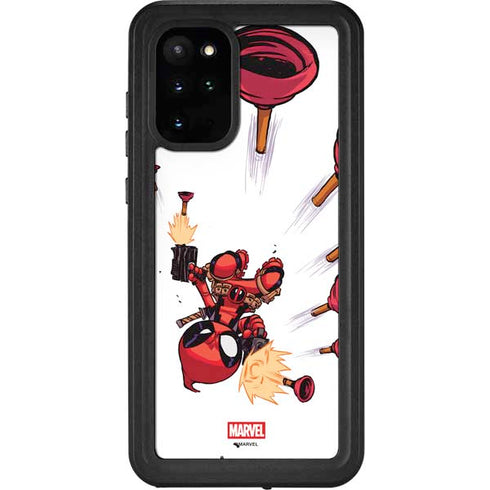 Marvel Deadpool Babypool Shooting Galaxy S20 Plus Waterproof Case