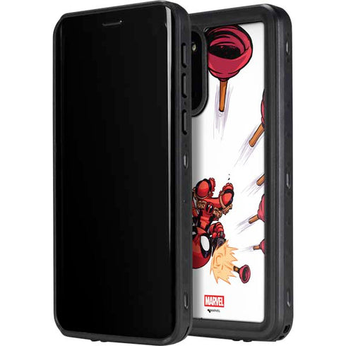 Marvel Deadpool Babypool Shooting Galaxy S20 Waterproof Case
