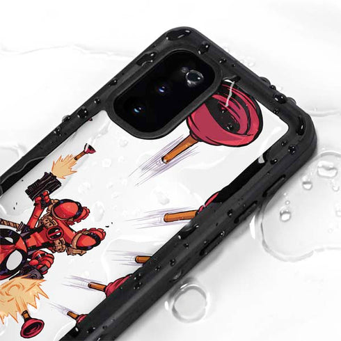 Marvel Deadpool Babypool Shooting Galaxy S20 Waterproof Case