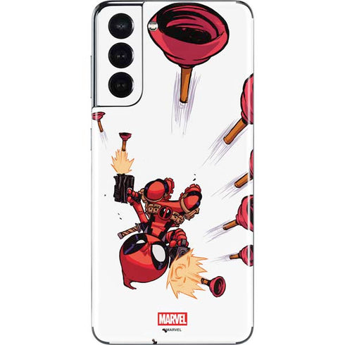 Marvel Deadpool Babypool Shooting Galaxy S21 5G Skin