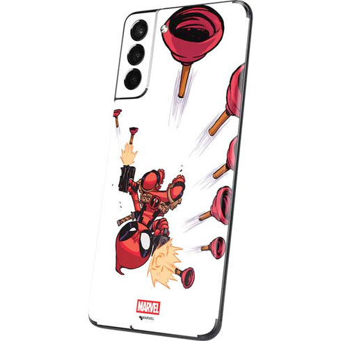 Marvel Deadpool Babypool Shooting Galaxy S21 Plus 5G Skin