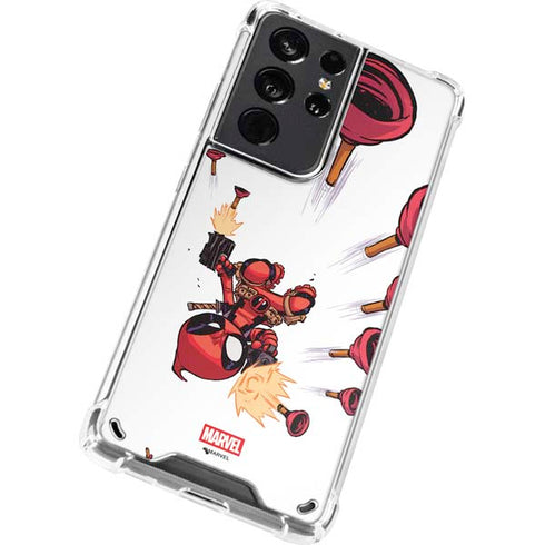 Marvel Deadpool Babypool Shooting Galaxy S21 Ultra 5G Clear Case
