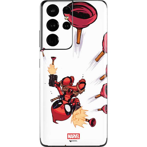 Marvel Deadpool Babypool Shooting Galaxy S21 Ultra 5G Skin