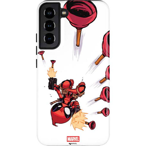 Marvel Deadpool Babypool Shooting Galaxy S22 Plus Pro Case