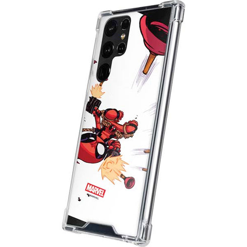Marvel Deadpool Babypool Shooting Galaxy S22 Ultra Clear Case