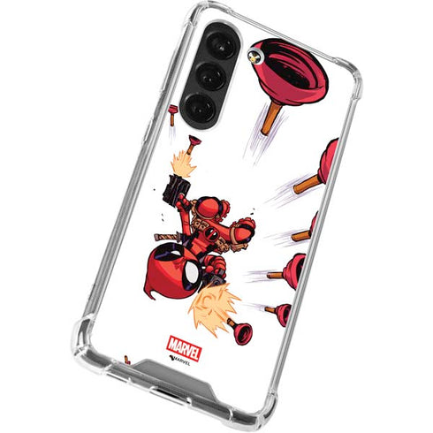 Marvel Deadpool Babypool Shooting Galaxy S23 Clear Case
