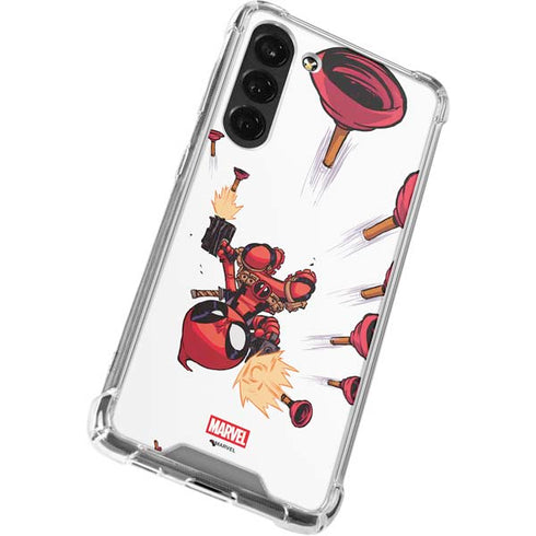 Marvel Deadpool Babypool Shooting Galaxy S23 Plus Clear Case