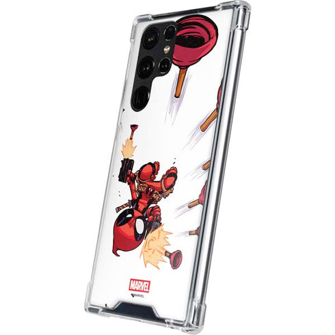 Marvel Deadpool Babypool Shooting Galaxy S23 Ultra Clear Case