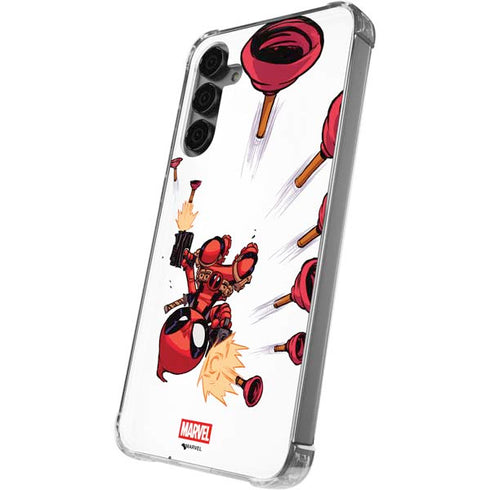 Marvel Deadpool Babypool Shooting Galaxy S24 Plus Clear Case
