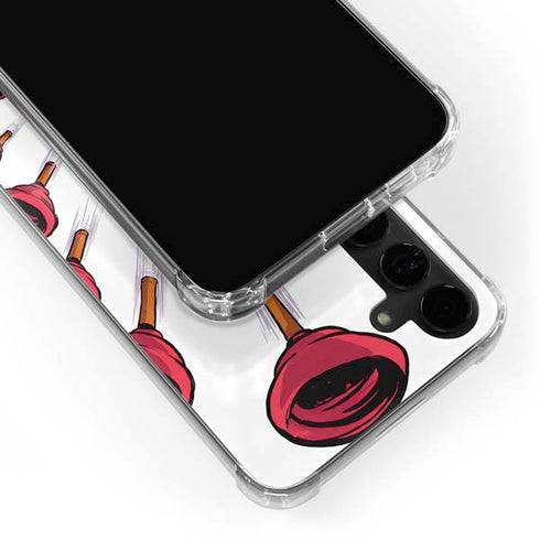 Marvel Deadpool Babypool Shooting Galaxy S24 Plus Clear Case