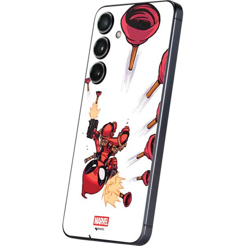 Marvel Deadpool Babypool Shooting Galaxy S24 Skin