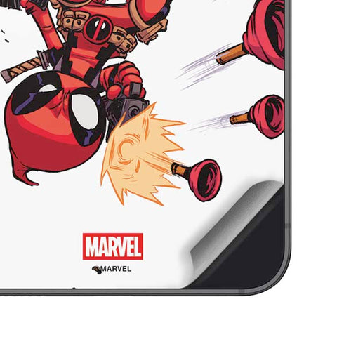 Marvel Deadpool Babypool Shooting Galaxy S24 Skin