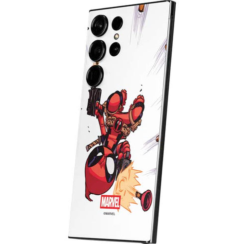 Marvel Deadpool Babypool Shooting Galaxy S24 Ultra Skin