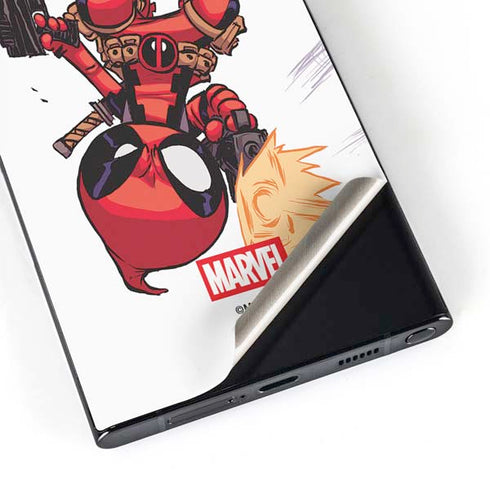 Marvel Deadpool Babypool Shooting Galaxy S24 Ultra Skin