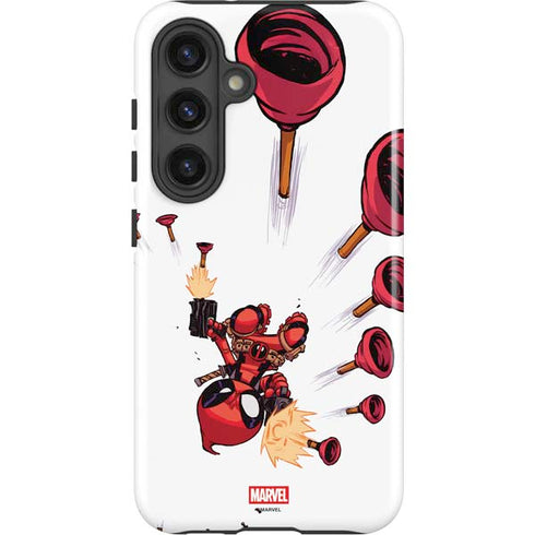 Marvel Deadpool Babypool Shooting Galaxy S25 Plus Impact Case