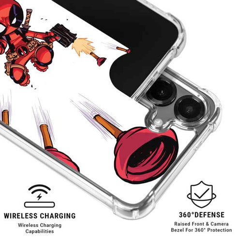 Marvel Deadpool Babypool Shooting Galaxy S26 Clear Case