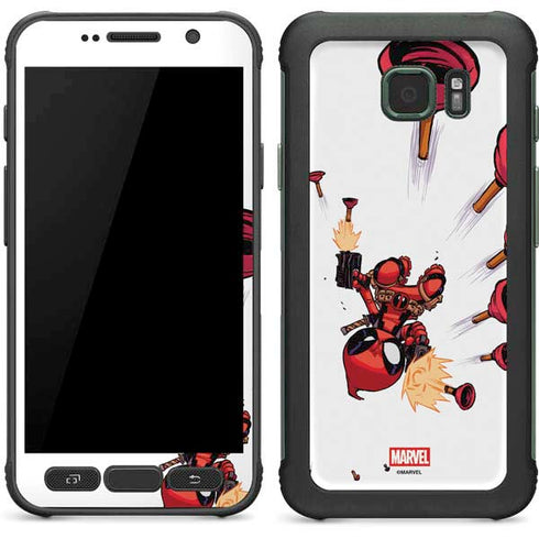 Marvel Deadpool Babypool Shooting Galaxy S7 Active Skin