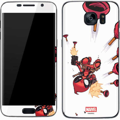 Marvel Deadpool Babypool Shooting Galaxy S7 Skin