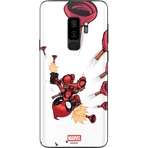 Marvel Deadpool Babypool Shooting Galaxy S9 Plus Skin