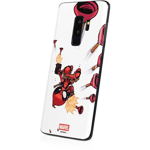 Marvel Deadpool Babypool Shooting Galaxy S9 Plus Skin