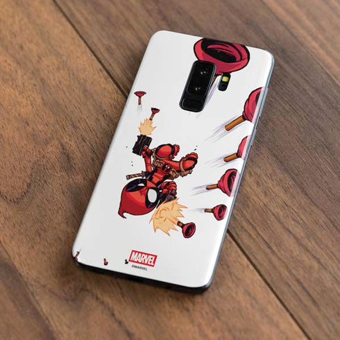 Marvel Deadpool Babypool Shooting Galaxy S9 Plus Skin
