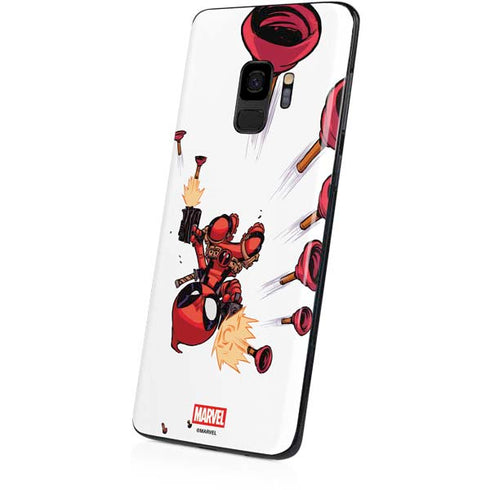 Marvel Deadpool Babypool Shooting Galaxy S9 Skin