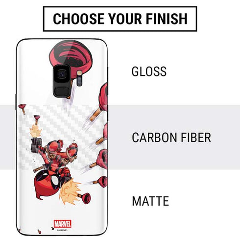 Marvel Deadpool Babypool Shooting Galaxy S9 Skin