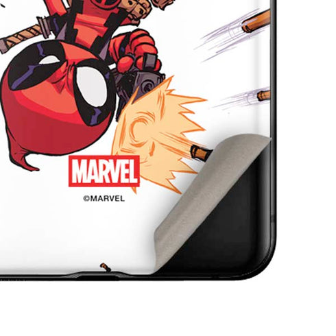Marvel Deadpool Babypool Shooting Galaxy Z Flip Skin
