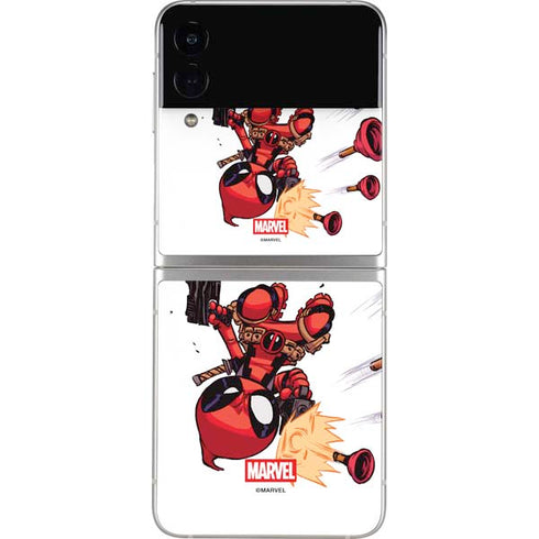 Marvel Deadpool Babypool Shooting Galaxy Z Flip3 5G Skin