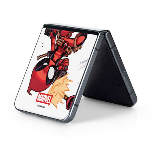 Marvel Deadpool Babypool Shooting Galaxy Z Flip5 5G Skin